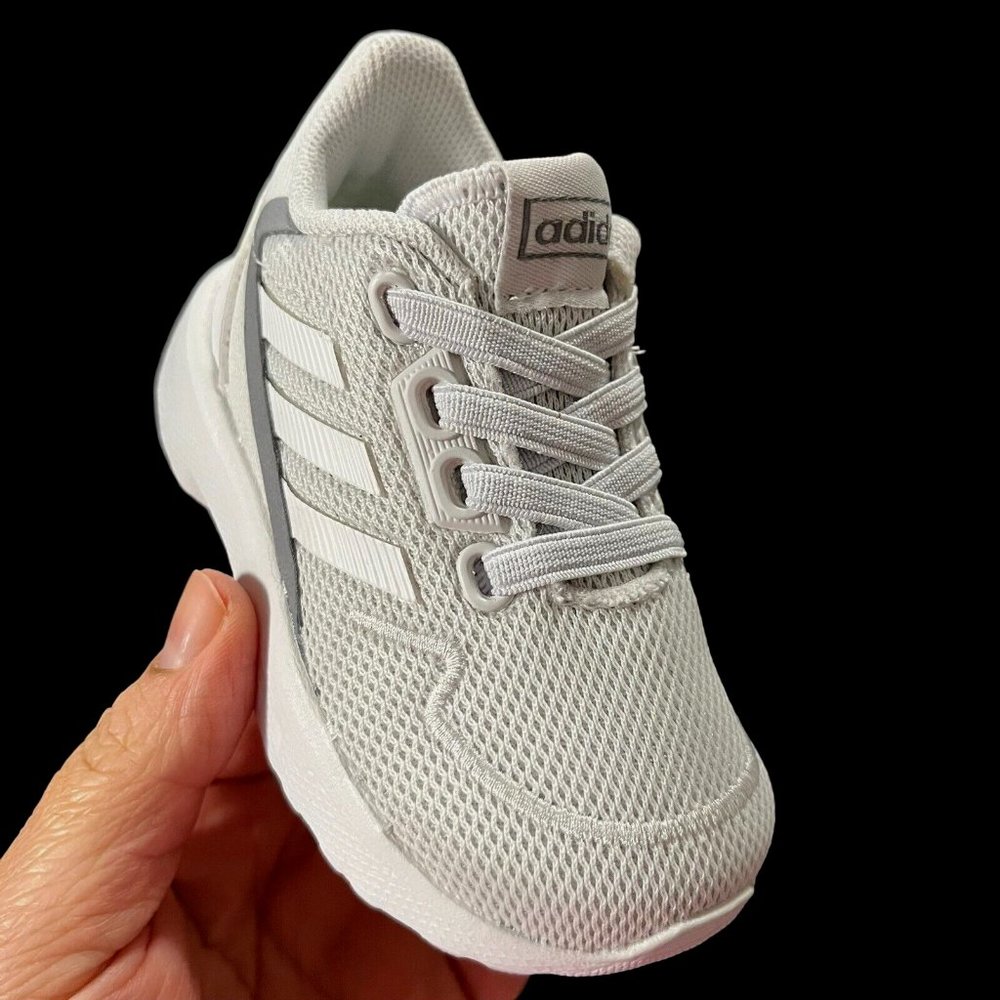 Adidas Baby - Infant Boys Sneakers Size 4K Light Gray Lightweight Running Shoes
